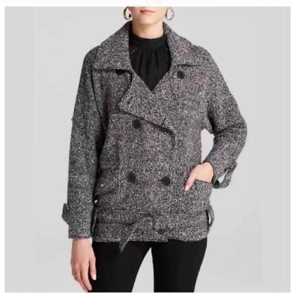 Free People Jackets & Blazers - Free People black and white double breasted jacket size large.